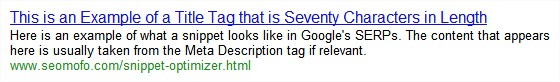google snippet