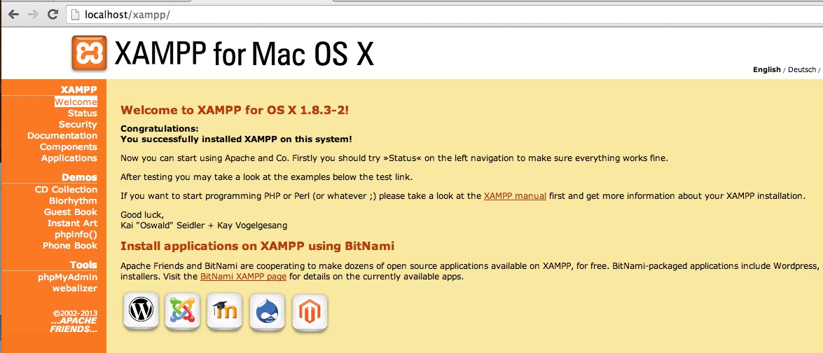 XAMPP FOR MAC OS X