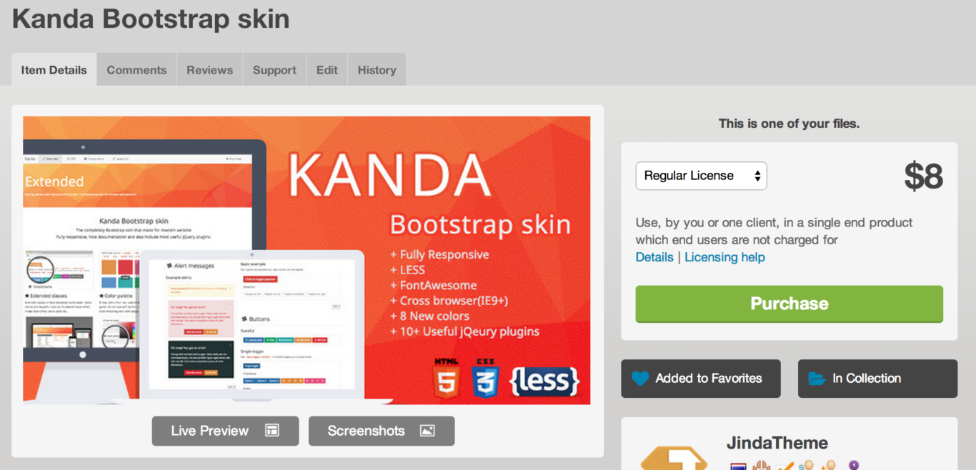 Kanda Bootstrap skin