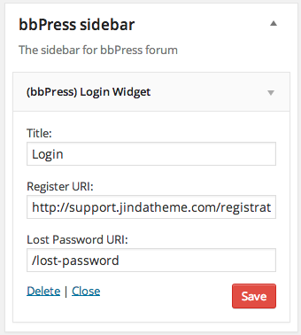 BBPress Login Sidebar