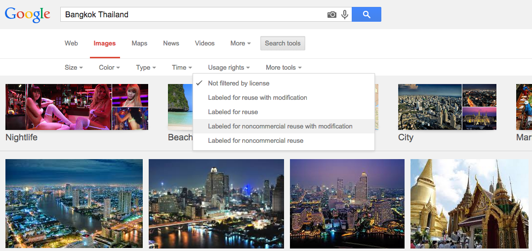 Google image - commercial usage