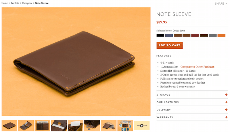 note sleeve wallet