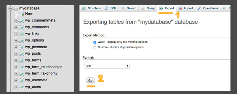 export-database